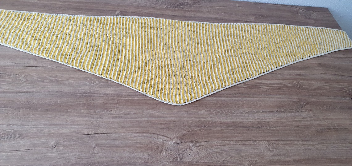 Ankh und Horus, flaches Tuch, Schattenstricken, Illusionsstricken