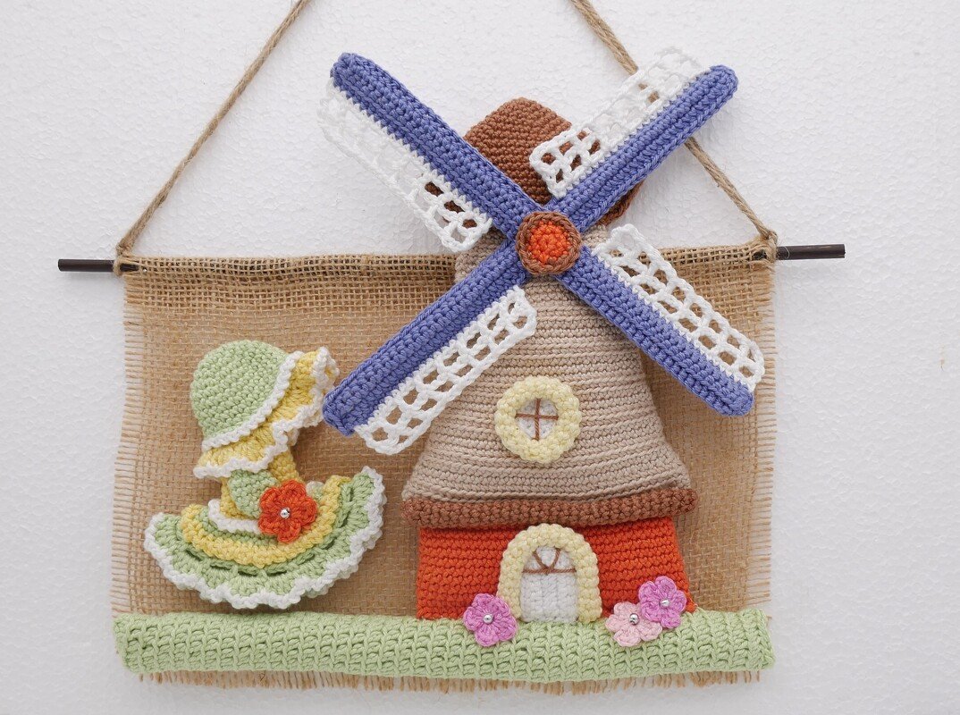 Wand & Türschmuck Windmühle mit Mädchen - Bild 5