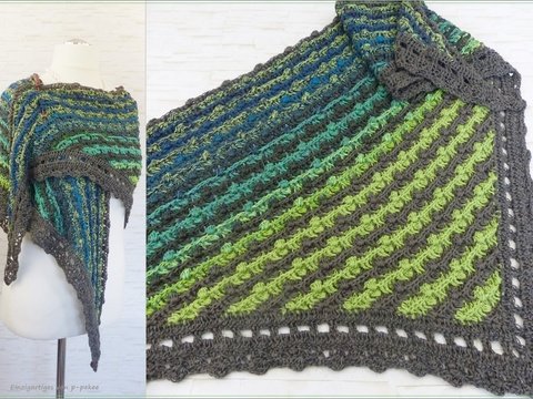 Häkelanleitung Magic Strip 4.0 ein schmales Tuch aus Wollresten