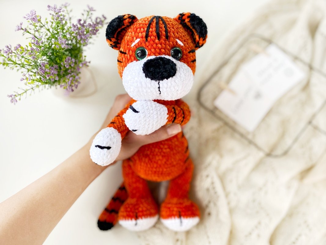 Crochet tiger pattern. Amigurumi plush tiger pattern animal PDF. - Image 2