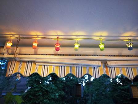 Häkelanleitung kleine Lampionkette