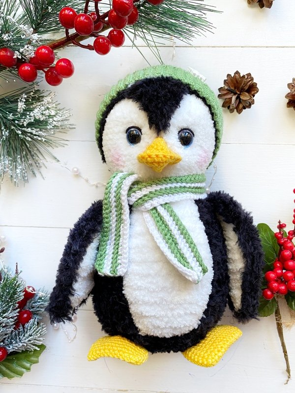 Crochet plush penguin pattern toy. Amigurumi penguin animal PDF - Image 2