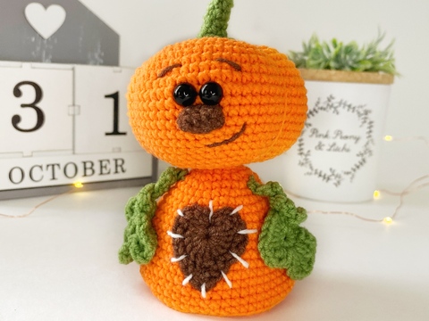 Crochet Pumpkin Doll pattern. Amigurumi Pumpkin Pattern PDF