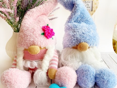 Crochet Pattern Christmas gnome. Set 2 in 1.Amigurumi gnomes PDF