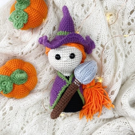 Crochet Witch Doll pattern. Amigurumi Witch Pattern PDF File.