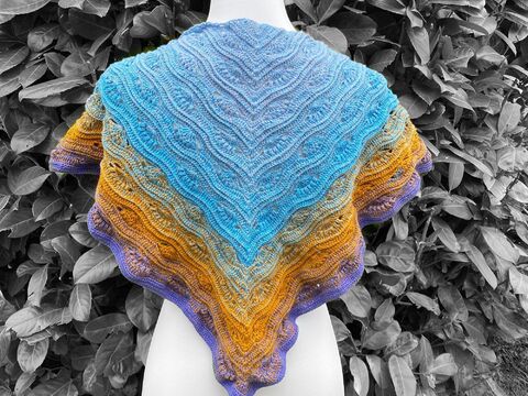 no 1 - Häkelanleitung für ein tolles Dreieckstuch in beliebiger Größe