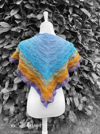 no 1 - Häkelanleitung für ein tolles Dreieckstuch in beliebiger Größe