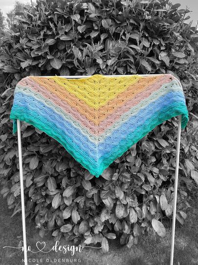 no 1 - Häkelanleitung für ein tolles Dreieckstuch in beliebiger Größe