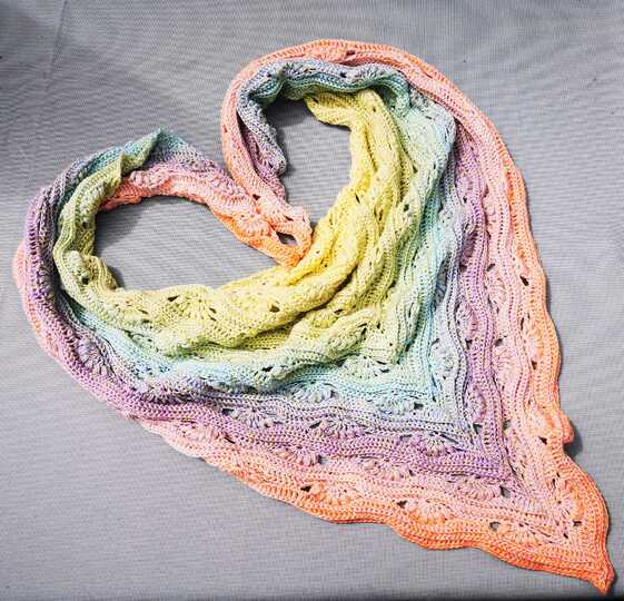 no 1 - Häkelanleitung für ein tolles Dreieckstuch in beliebiger Größe