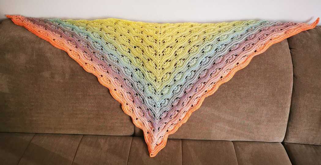 no 1 - Häkelanleitung für ein tolles Dreieckstuch in beliebiger Größe