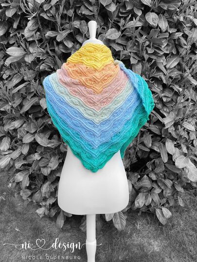 no 1 - Häkelanleitung für ein tolles Dreieckstuch in beliebiger Größe