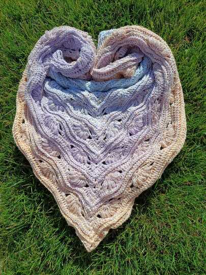 no 1 - Häkelanleitung für ein tolles Dreieckstuch in beliebiger Größe