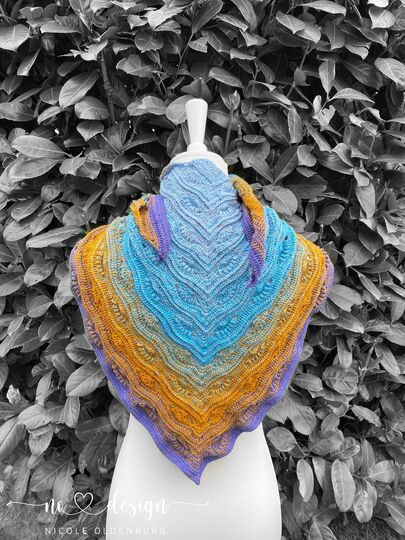 no 1 - Häkelanleitung für ein tolles Dreieckstuch in beliebiger Größe