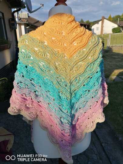 no 1 - Häkelanleitung für ein tolles Dreieckstuch in beliebiger Größe