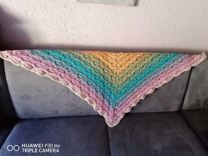 no 1 - Häkelanleitung für ein tolles Dreieckstuch in beliebiger Größe