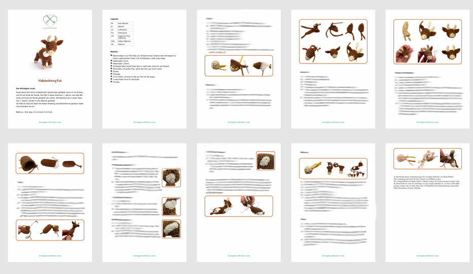 Kuh Merle Häkelanleitung