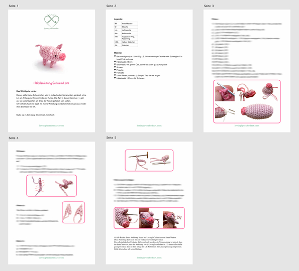 Schwein Lotti Häkelanleitung