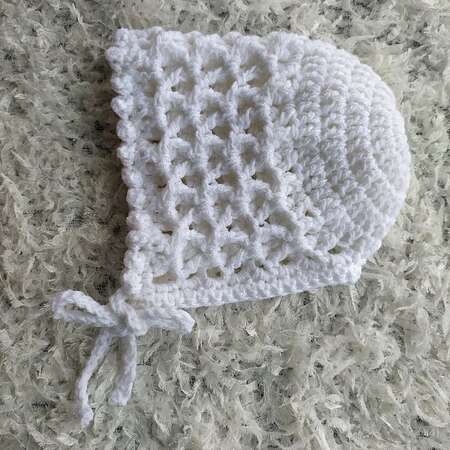 Crochet Textured Baby Bonnet Pattern