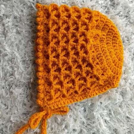 Crochet Textured Baby Bonnet Pattern