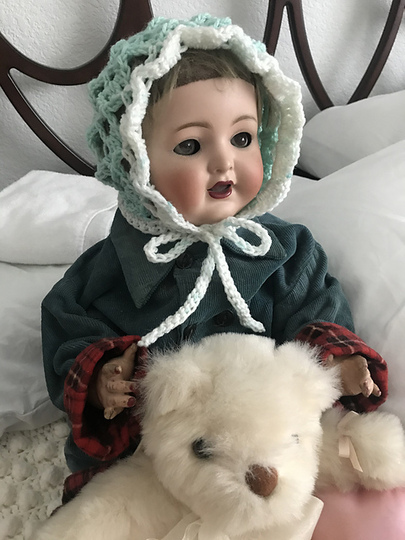 Crochet Lacy Baby Bonnet Pattern