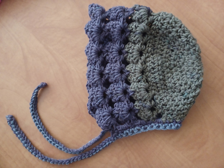 Crochet Lacy Baby Bonnet Pattern