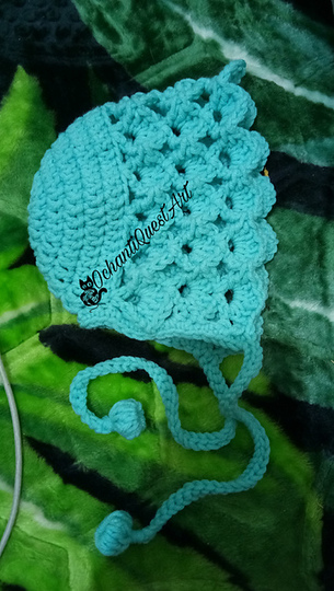 Crochet Lacy Baby Bonnet Pattern