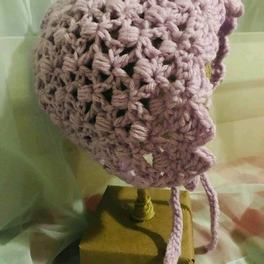Crochet Puff Baby Bonnet Pattern