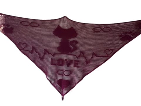 Filethäkelanleitung Tuch "Kätzchen"