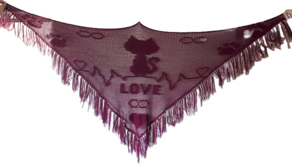 Filethäkelanleitung Tuch "Kätzchen"