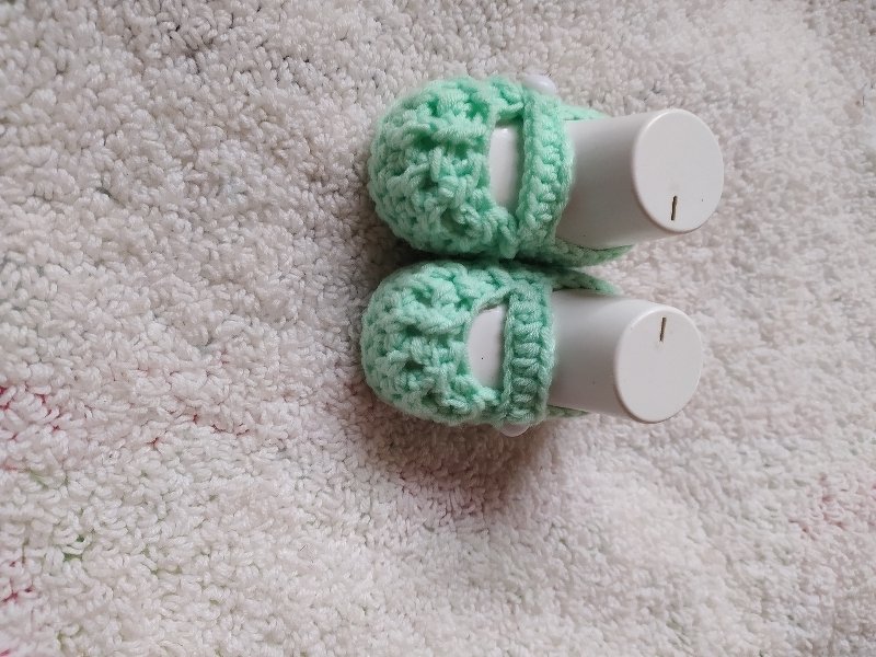 Crochet Mary Jane Shoes Worked In rows - Image 5