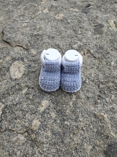 Crochet Baby Booties Worked Flat