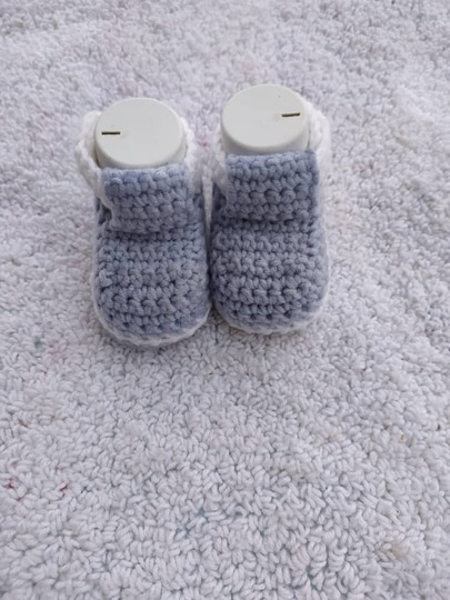 Crochet Baby Booties Worked Flat