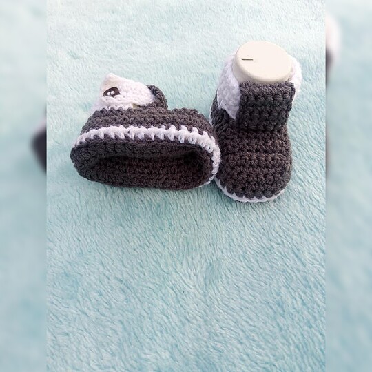 Crochet Baby Booties Worked Flat