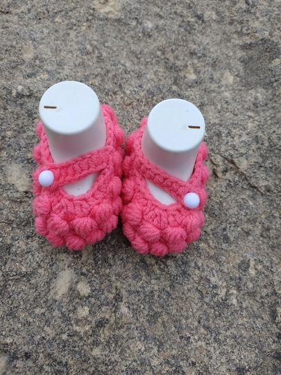 Crochet Puff Babygirl Shoes Pattern