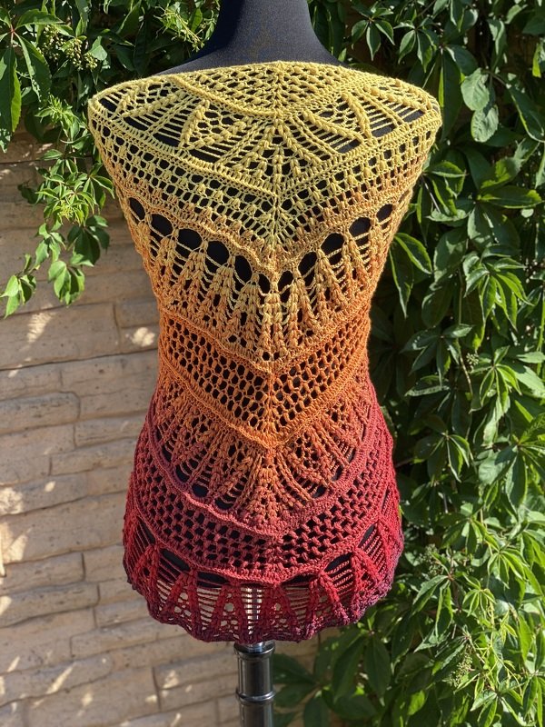 Anleitung "Anaram - endloses Licht" - Halbmondtuch