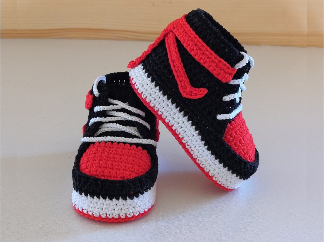 Baby basketball sneakers crochet pattern for baby 3-6 months, baby gift B5 - Image 6