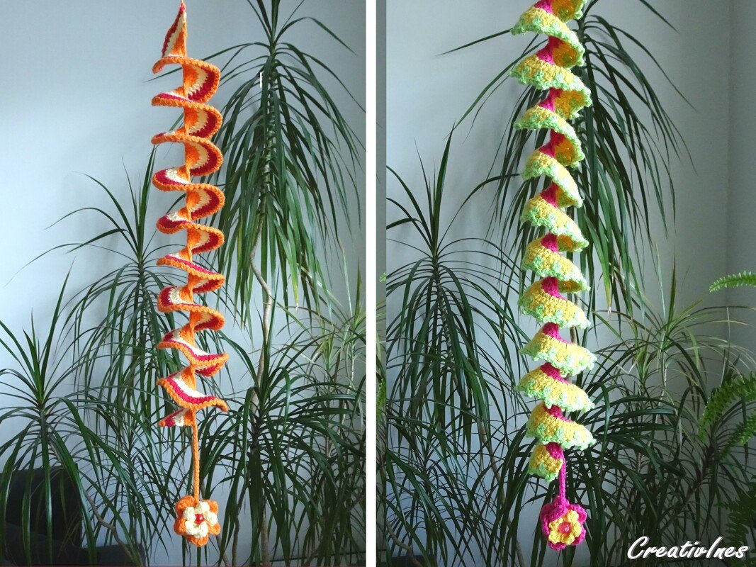 Anleitung Windspinner mit Blume und variablen Abschlusskanten