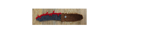 Lesezeichen Blutiges Messer für Krimifans