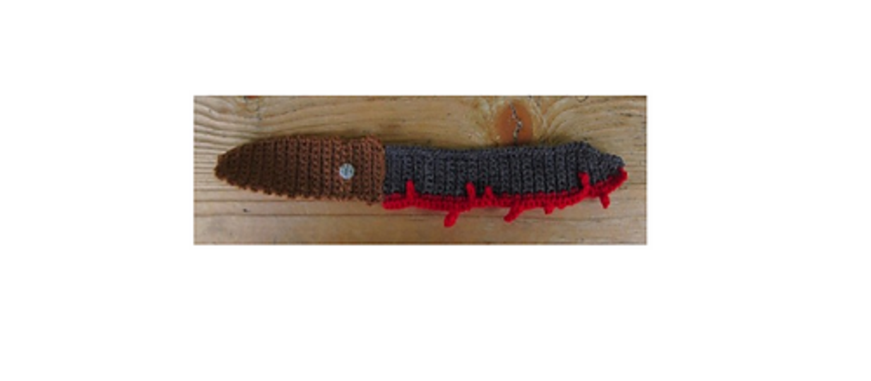 Lesezeichen Blutiges Messer für Krimifans