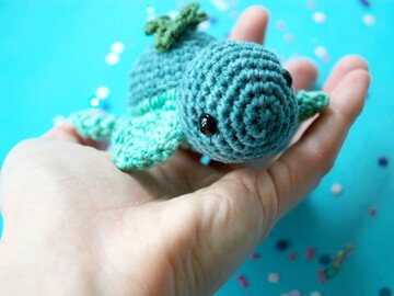 Turtle Tiara Sea Turtle Summer Beginner Baby Crochet Mobilé Key Chain Ocean