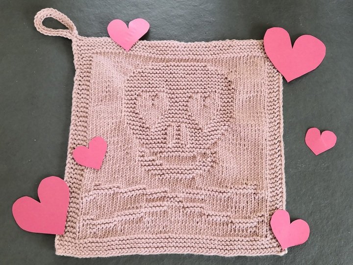 Strickanleitung Waschlappen / Spültuch "Skully" für Teenies, coole Kerle...