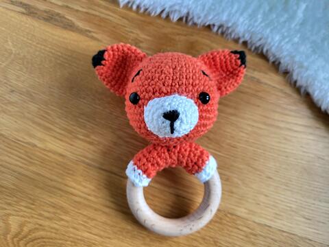 Häkelanleitung Rassel Fuchs