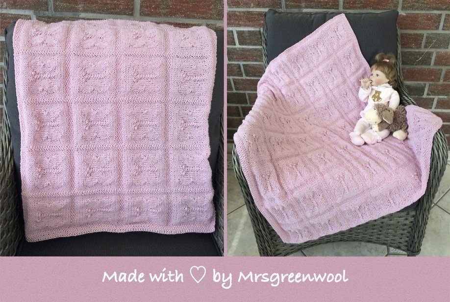 Strickanleitung für Babydecke "Butterfly"