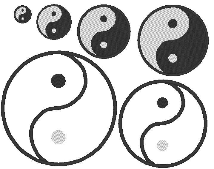 Stickdatei - Yin Yang