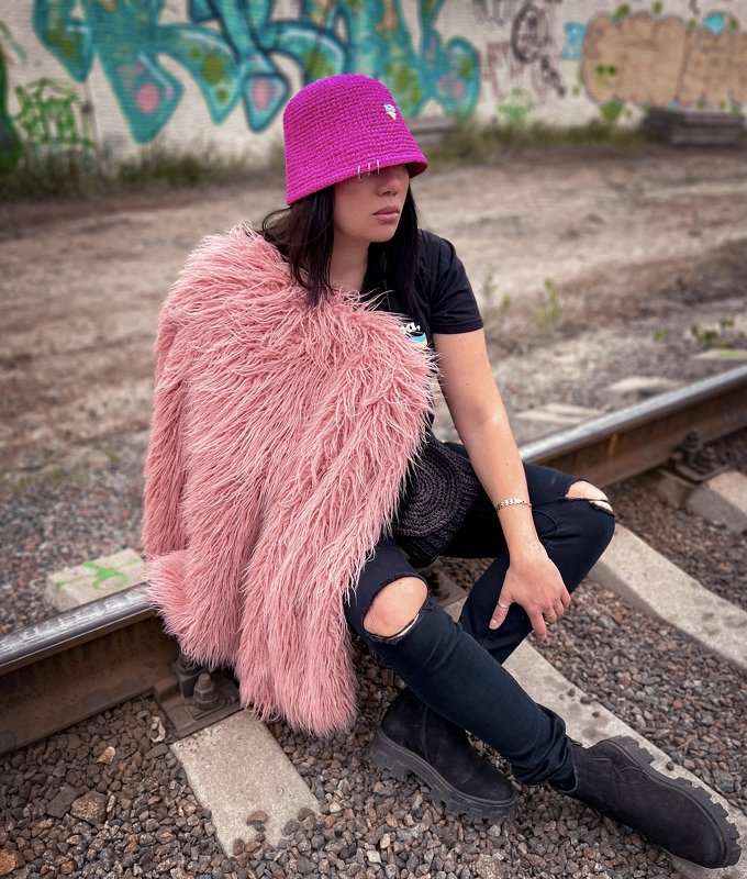 Pink kalush summer bucket hat eurovision 2022 crochet pattern PDF - Image 2