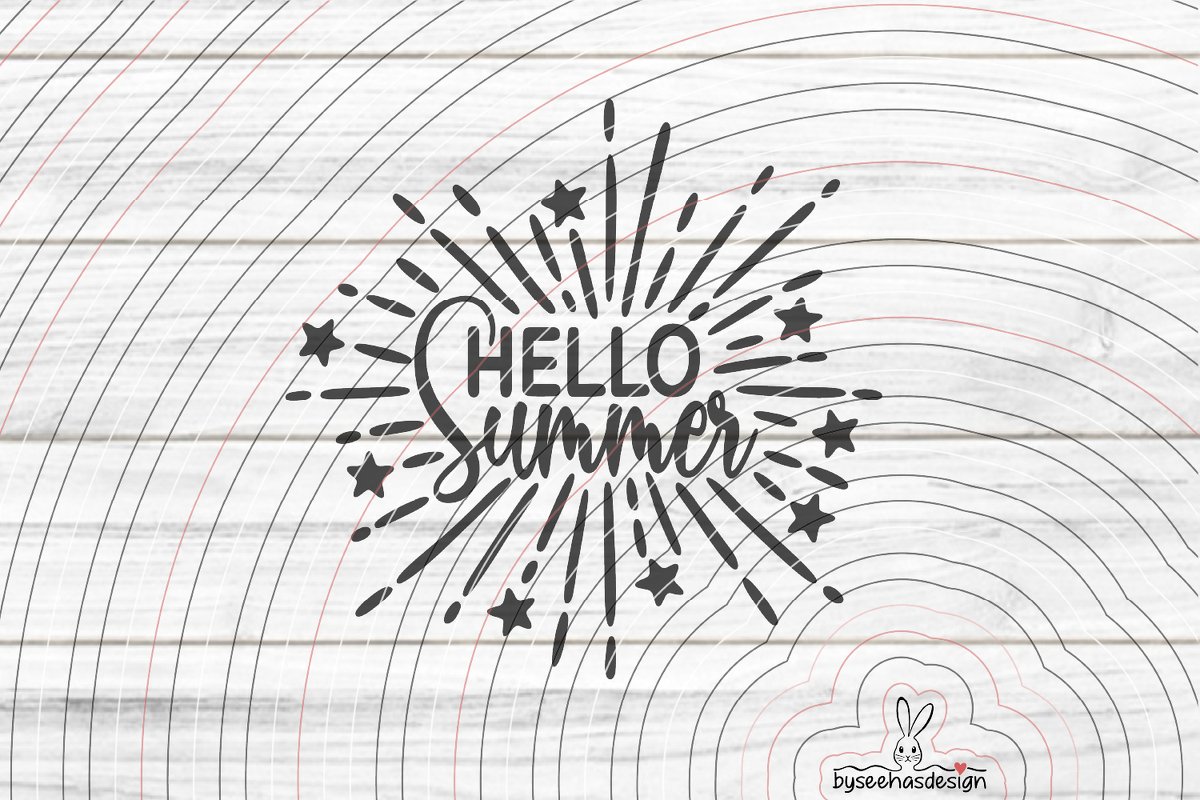 Hello Summer Plotterdatei SVG DXF - Bild 2