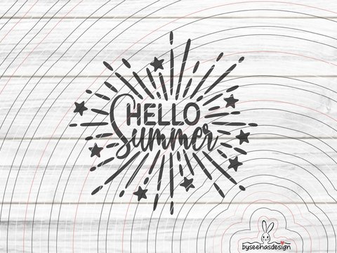Hello Summer Plotterdatei SVG DXF