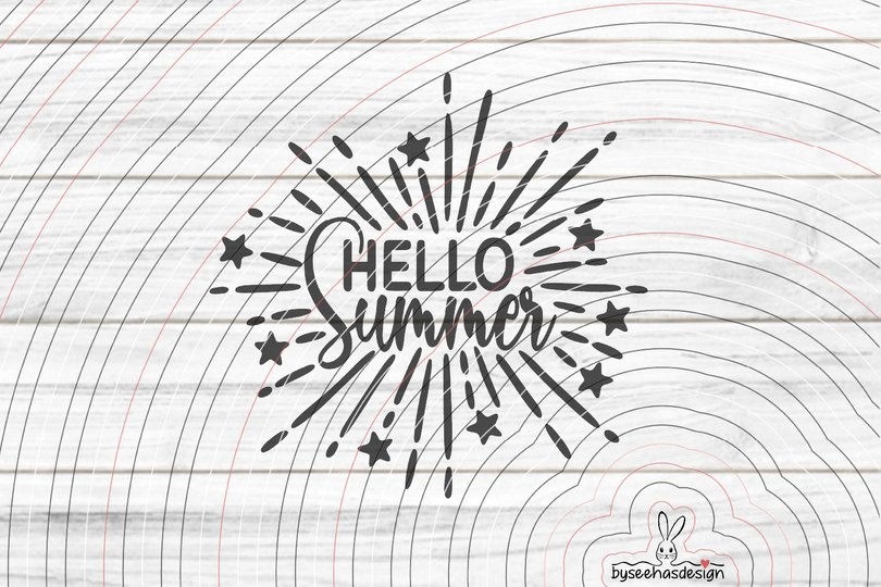 Hello Summer Plotterdatei SVG DXF