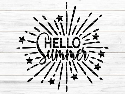Hello Summer Plotterdatei SVG DXF FCM
