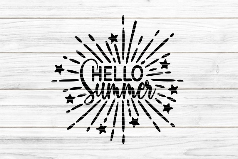 Hello Summer Plotterdatei SVG DXF